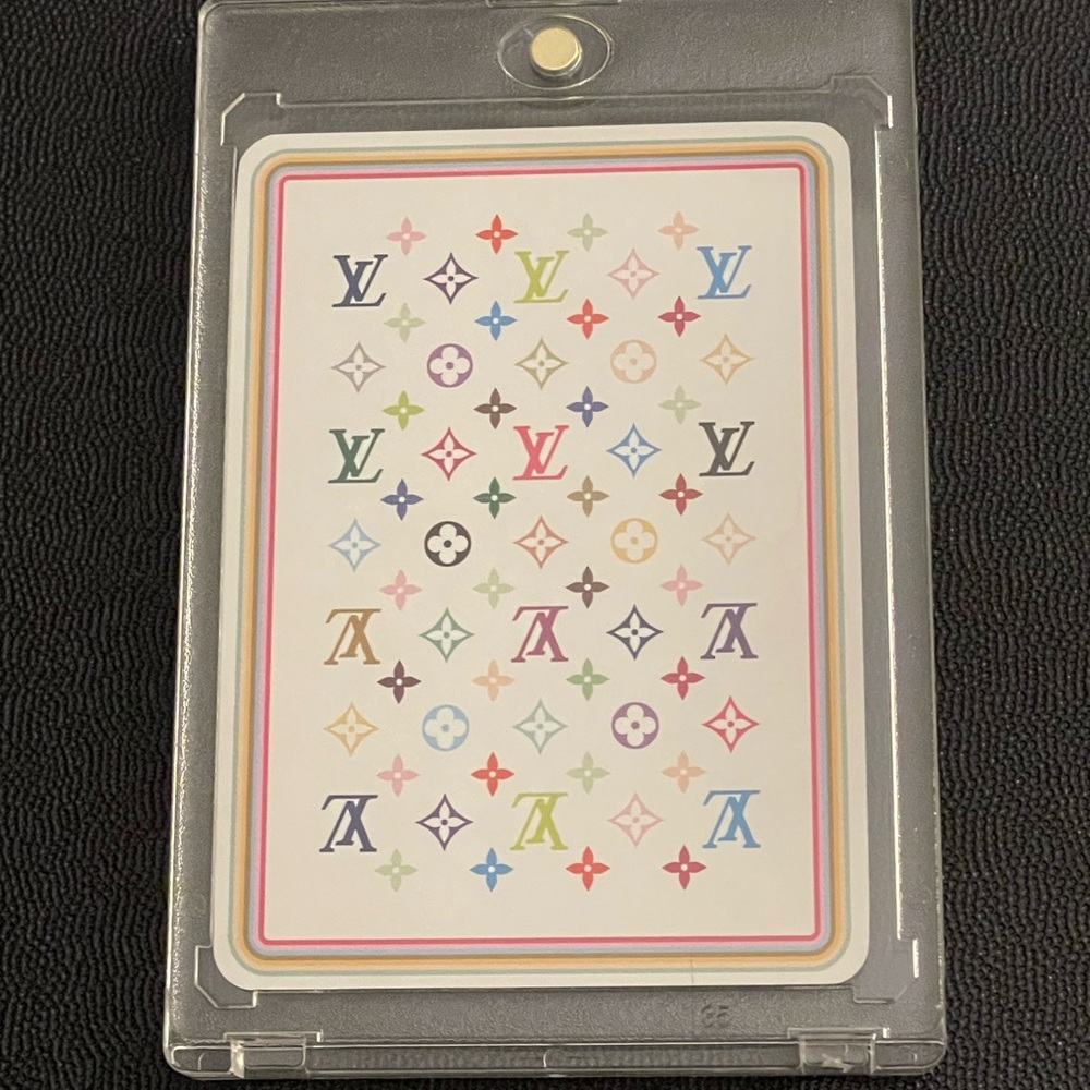 RARE Louis Vuitton Takashi Murakami Monogram Playing Card -Lucky- 3 Of Hearts